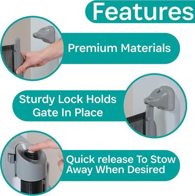 Show full view: KidCo Retractable Safeway Mesh Mounted Dog & Cat Gate, 33.5-in, Black slide 3 of 8