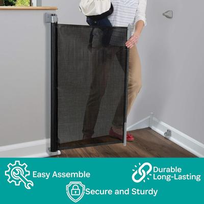 Show full view: KidCo Retractable Safeway Mesh Mounted Dog & Cat Gate, 33.5-in, Black slide 4 of 8