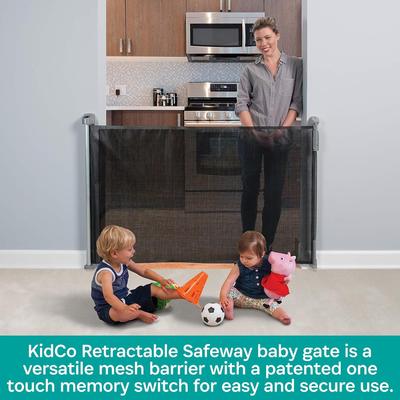 Show full view: KidCo Retractable Safeway Mesh Mounted Dog & Cat Gate, 33.5-in, Black slide 2 of 8
