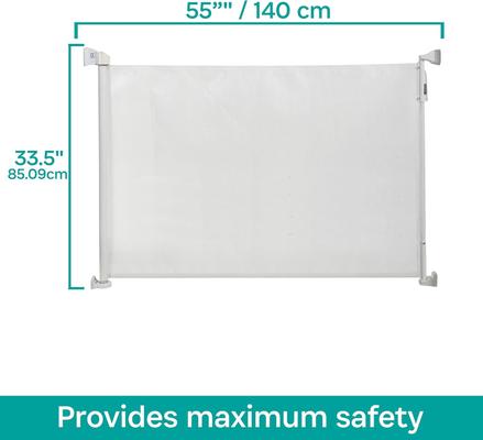 Show full view: KidCo Retractable Safeway Mesh Mounted Dog & Cat Gate, 33.5-in, White slide 6 of 9