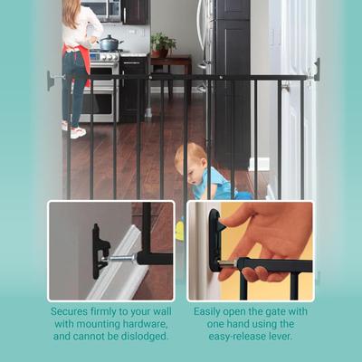 Show full view: KidCo Safeway Steel Mounted Dog & Cat Gate, 30.5-in, Black slide 3 of 9