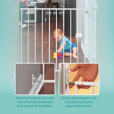 Show full view: KidCo Safeway Steel Mounted Dog & Cat Gate, 30.5-in, White slide 2 of 8