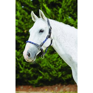 Kincade Leather Rope Horse Headcollar, Navy/Brown, Cob