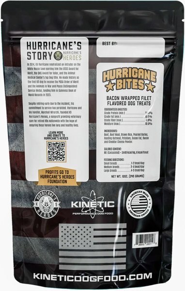 Kinetic Hurricane Bites Beef Flavor Dog Chew Treats, 12-oz bag