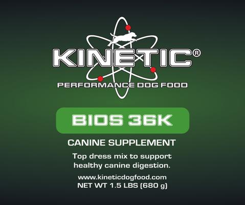 Show full view: Kinetic Performance Bios 36K Dog Supplement, 1.5-lb jar slide 3 of 6