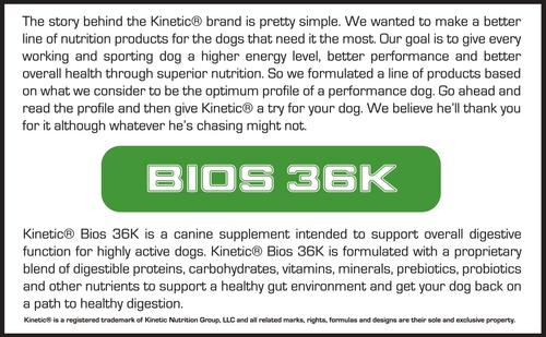 Show full view: Kinetic Performance Bios 36K Dog Supplement, 1.5-lb jar slide 4 of 6