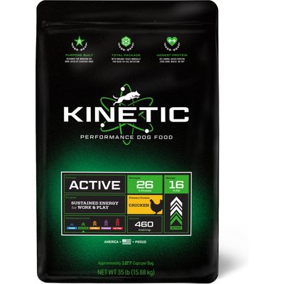 Kinetic Kinetic Performance Dog Food Active Formula Adult High-Protein Chicken Dry Dog Food, 35-lb bag