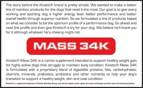 Show full view: Kinetic Performance Mass 34K Dog Supplement, 1.5-lb jar slide 4 of 7