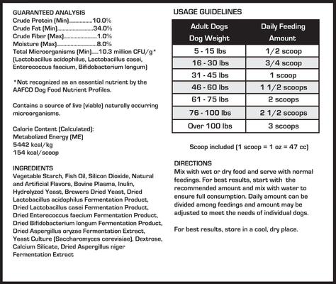 Show full view: Kinetic Performance Mass 34K Dog Supplement, 1.5-lb jar slide 5 of 7