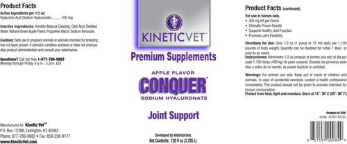 Show full view: KineticVet Conquer Joint Liquid Horse Supplement, 64-fl oz bottle slide 2 of 5