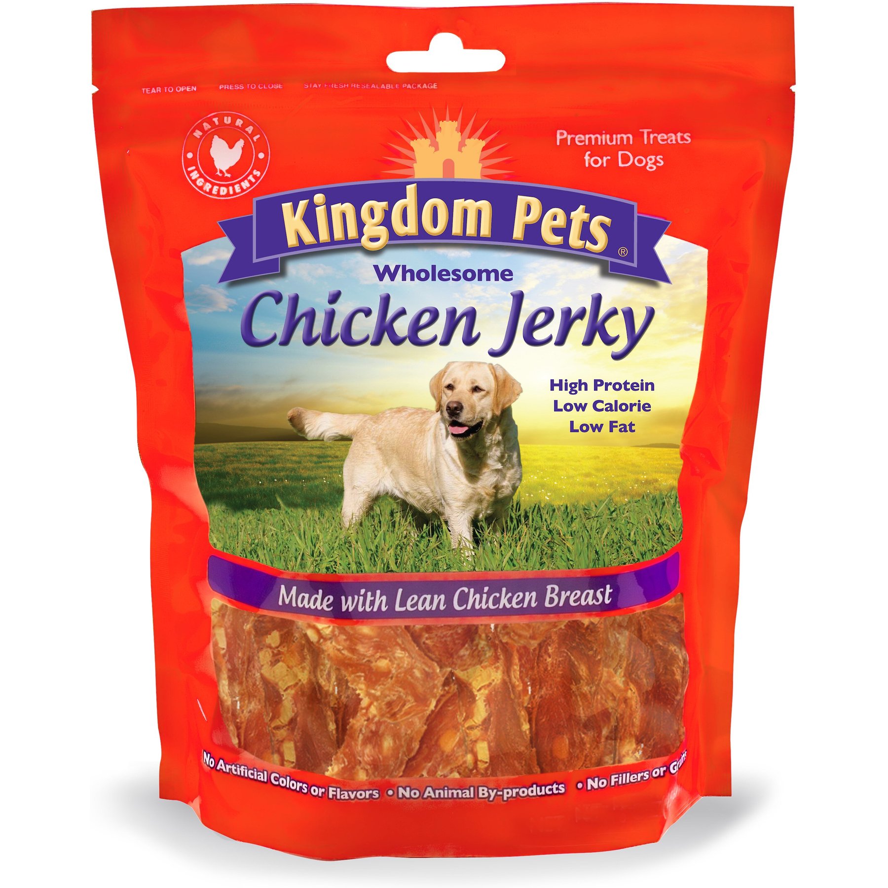 Kingdom Pets Chicken Jerky Dog Treats, 48-oz bag