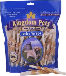 Kingdom Pets Chicken & Rawhide Jerky Wraps Dog Treats, 32-oz bag