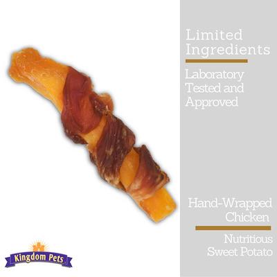 Show full view: Kingdom Pets Chicken & Sweet Potato Jerky Twists Dog Treats, 48-oz bag slide 4 of 9