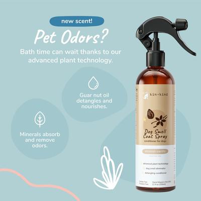 Show full view: kin+kind Dog Smell Almond+Vanilla Dog Coat Spray, 12-fl oz bottle slide 2 of 6
