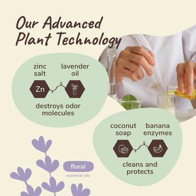 Show full view: kin+kind Pee+Stain+Odor Destroyer Fabric & Carpet Deodorizing Spray, Floral Scented, 32-fl oz bottle slide 4 of 8