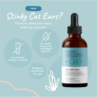 Show full view: kin+kind Kitty Ears Sweet Fennel Lemongrass Ear Cleaner, 4-fl oz bottle slide 2 of 6