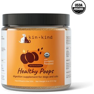 kin+kind Organic Healthy Poops Dog & Cat Supplement, 4-oz bottle