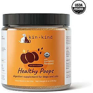 kin+kind Organic Healthy Poops Dog & Cat Supplement, 8-oz bottle