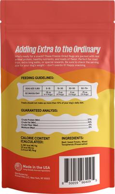 Show full view: Kismet Beef & Sweet Potato Nugs Freeze-Dried Dog Treats, 1-oz bag slide 3 of 10