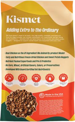 Show full view: Kismet Chicken & Barley Recipe with Freeze-Dried Nugs Dry Dog Food, 19-lb bag slide 3 of 11