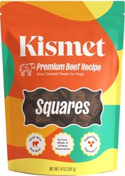 Kismet Slow Cooked Beef Squares Jerky Dog Treats, 14-oz bag