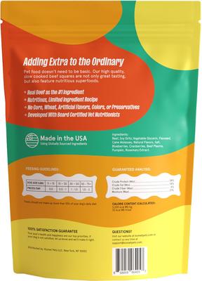 Show full view: Kismet Slow Cooked Beef Squares Jerky Dog Treats, 14-oz bag slide 3 of 9