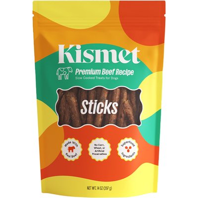 Kismet Kismet Slow Cooked Beef Sticks Jerky Dog Treats, 14-oz bag