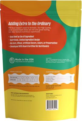 Show full view: Kismet Slow Cooked Beef Sticks Jerky Dog Treats, 14-oz bag slide 3 of 9