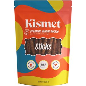 Kismet Slow Cooked Salmon Sticks Jerky Dog Treats, 14-oz bag