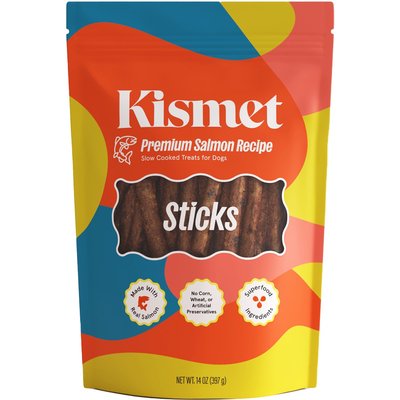 Kismet Kismet Slow Cooked Salmon Sticks Jerky Dog Treats, 14-oz bag