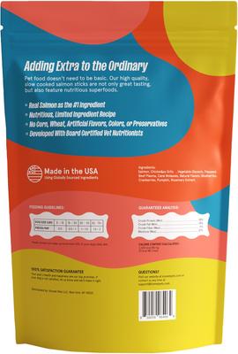 Show full view: Kismet Slow Cooked Salmon Sticks Jerky Dog Treats, 14-oz bag slide 3 of 9