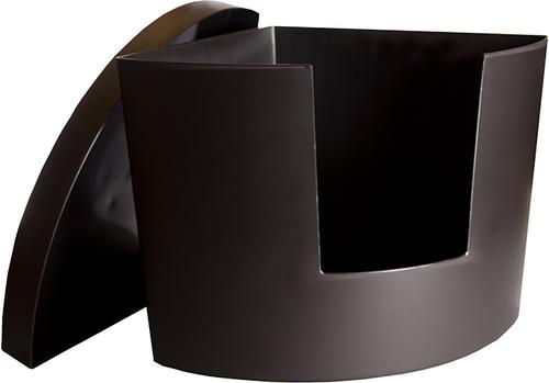 Show full view: Kitangle Corner Kitty Cat Litter Box, Large, Black slide 6 of 8