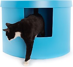 Kitangle Corner Kitty Cat Litter Box, Large, Blue slide 2 of 3