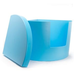 Kitangle Corner Kitty Cat Litter Box, Large, Blue