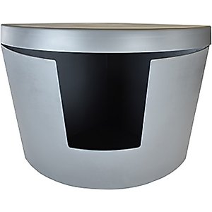 Kitangle Corner Kitty Cat Litter Box, Large, Grey