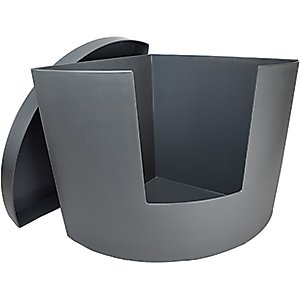 Kitangle Corner Kitty Cat Litter Box, Large, Grey