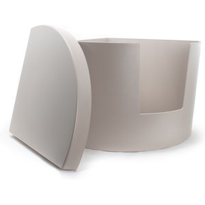 Kitangle Corner Kitty Cat Litter Box, Large, Taupe
