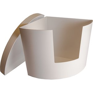 Kitangle Corner Kitty Cat Litter Box, Large, White