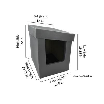 Show full view: Kitangle Slope Style Cat Litter Box, X-Large, Black slide 3 of 7