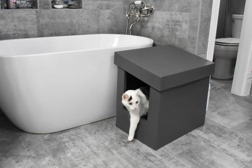 Show full view: Kitangle Slope Style Cat Litter Box, X-Large, Grey slide 5 of 9