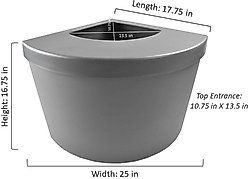 Kitangle Top Entry Cat Litter Box, Large, Black slide 2 of 5