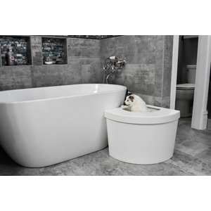 Kitangle Top Entry Cat Litter Box, Large, White