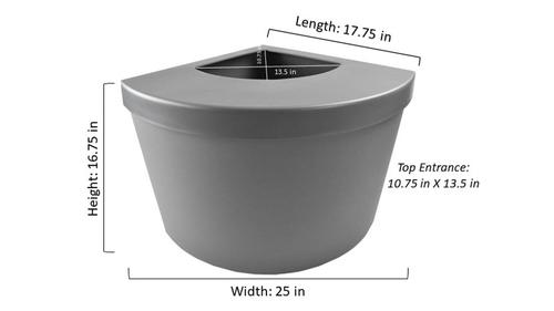 Show full view: Kitangle Top Entry Cat Litter Box, Large, White slide 2 of 9