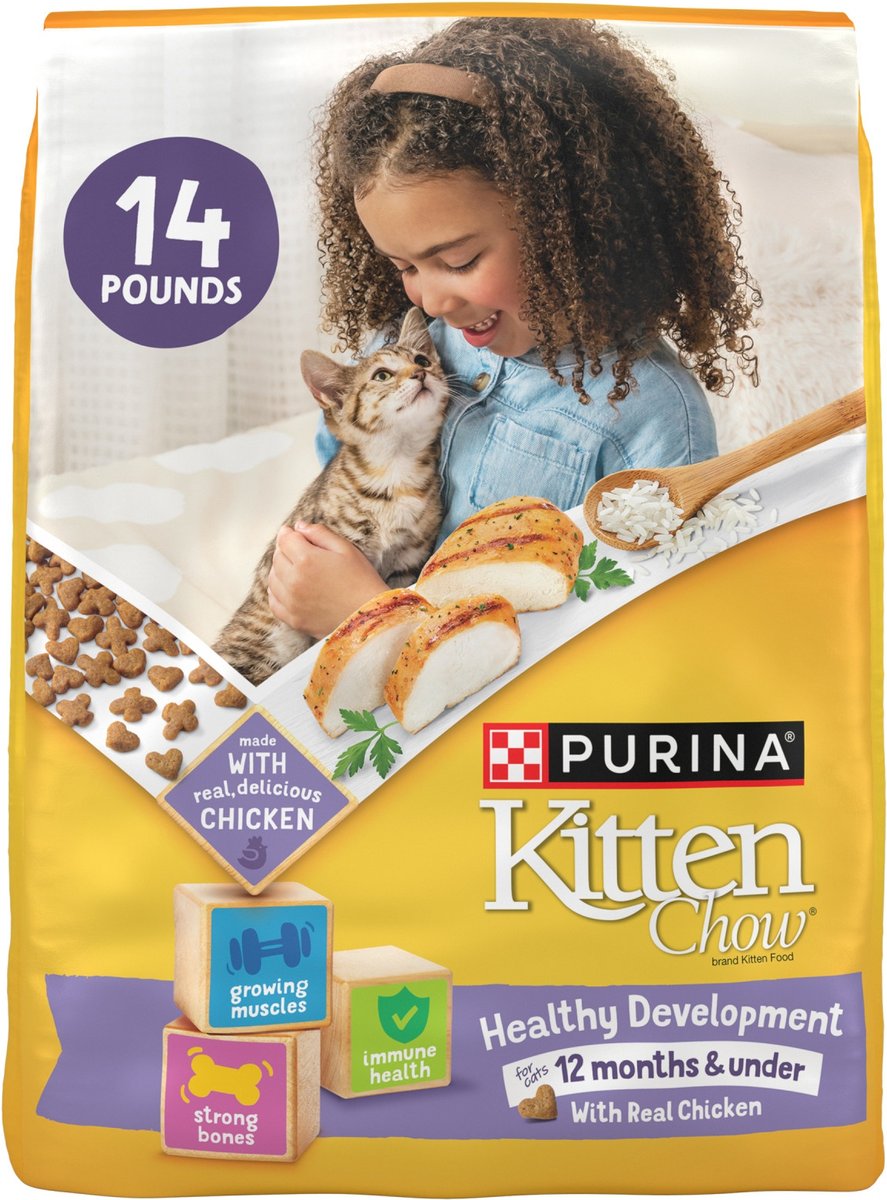 Kitten Chow Healthy Development Chicken Flavor Muscle & Brain Development Kitten Dry Cat Food