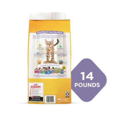 Show full view: Kitten Chow Healthy Development Chicken Flavor Muscle & Brain Development Kitten Dry Cat Food, 14-lb bag slide 3 of 12