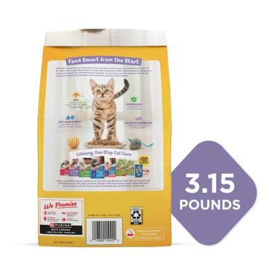 Show full view: Kitten Chow Healthy Development Chicken Flavor Muscle & Brain Development Kitten Dry Cat Food, 3.15-lb bag slide 3 of 13