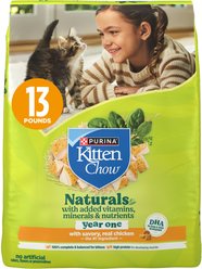 Kitten Chow Naturals Original with Added Vitamins, Minerals & Nutrients Dry Cat Food, 13-lb bag