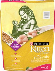 Kitten Chow Naturals Original with Added Vitamins, Minerals & Nutrients Dry Cat Food, 13-lb bag