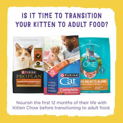 Show full view: Kitten Chow Naturals Original with Added Vitamins, Minerals & Nutrients Dry Cat Food, 3.15-lb bag slide 4 of 12