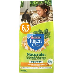 Kitten Chow Naturals Original with Added Vitamins, Minerals & Nutrients Dry Cat Food, 6.3-lb bag